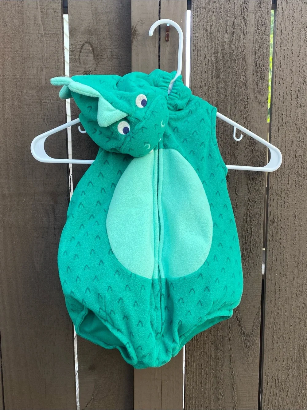 Carter's Teal Dragon/Dinosaur Hooded One-Piece costume 12 months